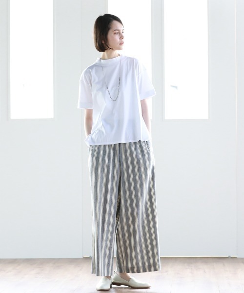 Pao de lo（パオデロ）の「【VOYAGE】スムースカットソー（Tシャツ/カットソー・レディース・ベージュ/ネイビー/ホワイト・9号）」の20枚目の写真