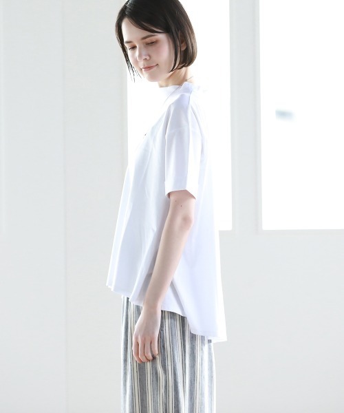 Pao de lo（パオデロ）の「【VOYAGE】スムースカットソー（Tシャツ/カットソー・レディース・ベージュ/ネイビー/ホワイト・9号）」の5枚目の写真