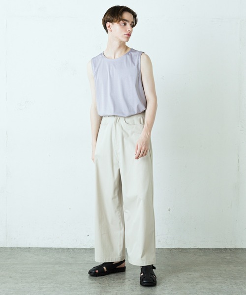 Lui's（ルイス）の「プレミアムスムースBigタンクトップ（Tシャツ/カットソー・メンズ・ホワイト/ブラック/グリーン/バイオレット・FREE）」の22枚目の写真