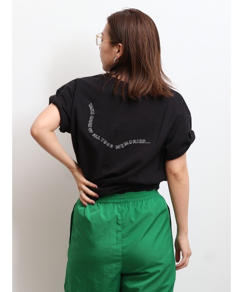 Ungrid（アングリッド）の「エンブロイダリーTee（Tシャツ/カットソー・レディース・ブラック/サーモンピンク/ブルー/オフホワイト・FREE）」の6枚目の写真