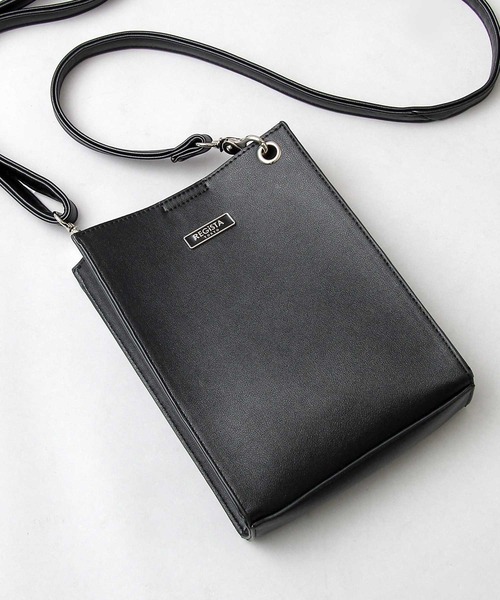 REGiSTA（レジスタ）の「レザー調 スクエア ミニショルダーバッグ（ショルダーバッグ・メンズ・ブラック/ブラック系その他/ブラック系その他2・FREE）」の9枚目の写真