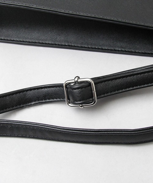 REGiSTA（レジスタ）の「レザー調 スクエア ミニショルダーバッグ（ショルダーバッグ・メンズ・ブラック/ブラック系その他/ブラック系その他2・FREE）」の11枚目の写真