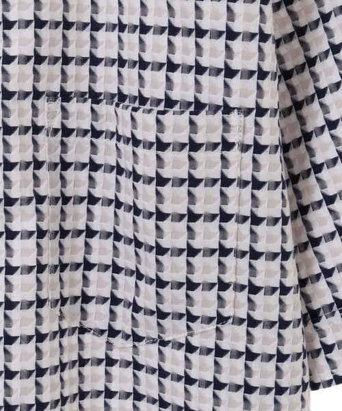 MEN'S MELROSE(メンズメルローズ)の「ストレッチパターンドビーシャツ(シャツ/ブラウス・メンズ・サックスブルー/ホワイト系その他・2/3/4)」の7枚目の写真