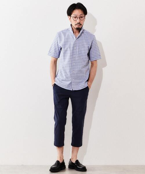 MEN'S MELROSE(メンズメルローズ)の「ストレッチパターンドビーシャツ(シャツ/ブラウス・メンズ・サックスブルー/ホワイト系その他・2/3/4)」の13枚目の写真