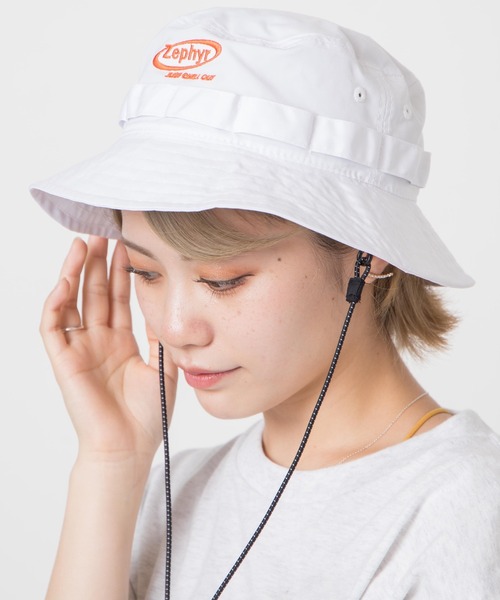 WEGO（ウィゴー）の「WEGO/ロゴサファリハット（ハット・レディース・ホワイト/その他1/ブラック・FREE）」の2枚目の写真