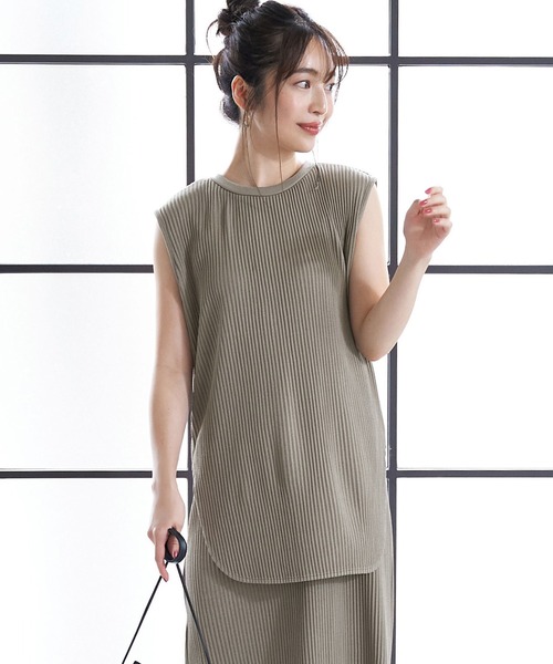 coca（coca）（コカ）の「リブノースリーブトップス（タンクトップ・レディース・ブラック/ネイビー/ブラウン/グレー系その他・M/L）」の3枚目の写真