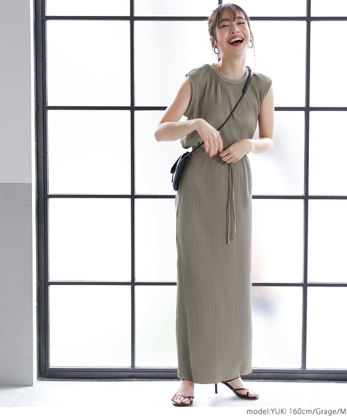 coca（coca）（コカ）の「リブノースリーブトップス（タンクトップ・レディース・ブラック/ネイビー/ブラウン/グレー系その他・M/L）」の8枚目の写真