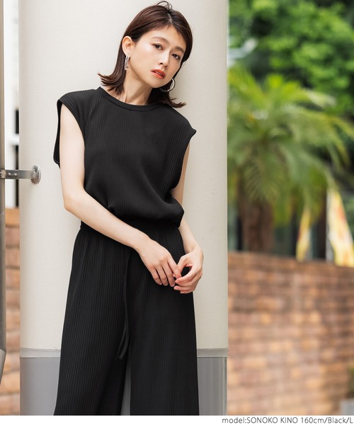 coca（coca）（コカ）の「リブノースリーブトップス（タンクトップ・レディース・ブラック/ネイビー/ブラウン/グレー系その他・M/L）」の12枚目の写真