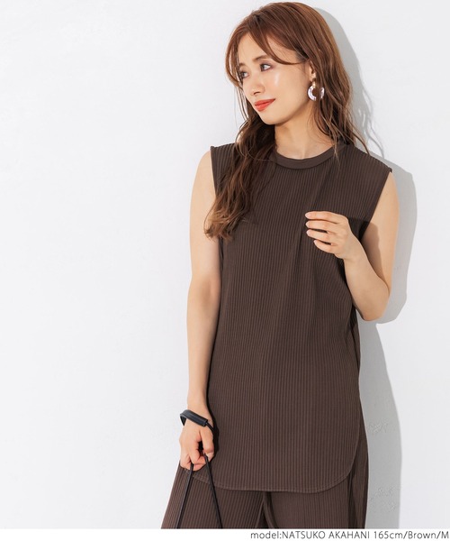 coca（coca）（コカ）の「リブノースリーブトップス（タンクトップ・レディース・ブラック/ネイビー/ブラウン/グレー系その他・M/L）」の14枚目の写真