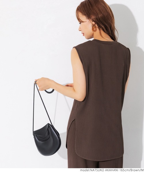 coca（coca）（コカ）の「リブノースリーブトップス（タンクトップ・レディース・ブラック/ネイビー/ブラウン/グレー系その他・M/L）」の16枚目の写真