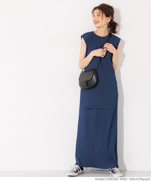 coca（coca）（コカ）の「リブノースリーブトップス（タンクトップ・レディース・ブラック/ネイビー/ブラウン/グレー系その他・M/L）」の18枚目の写真