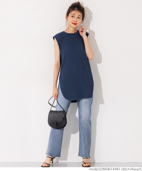 coca（coca）（コカ）の「リブノースリーブトップス（タンクトップ・レディース・ブラック/ネイビー/ブラウン/グレー系その他・M/L）」の21枚目の写真