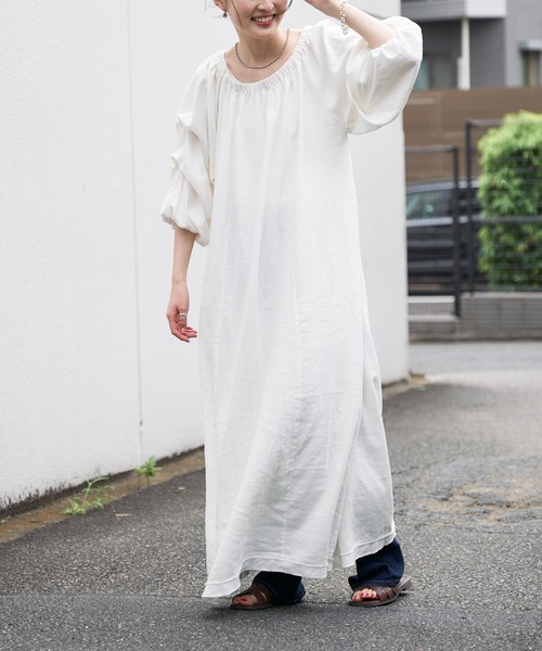 CIAOPANIC TYPY（チャオパニックティピー）の「【2WAY】タックスリーブボリュームワンピース（ワンピース・レディース・ブラック/マスタード/オフホワイト・ONE SIZE）」の5枚目の写真