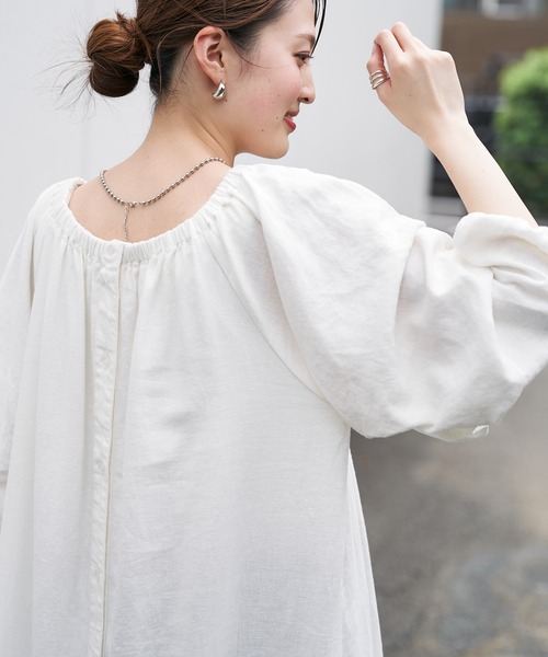 CIAOPANIC TYPY（チャオパニックティピー）の「【2WAY】タックスリーブボリュームワンピース（ワンピース・レディース・ブラック/マスタード/オフホワイト・ONE SIZE）」の8枚目の写真