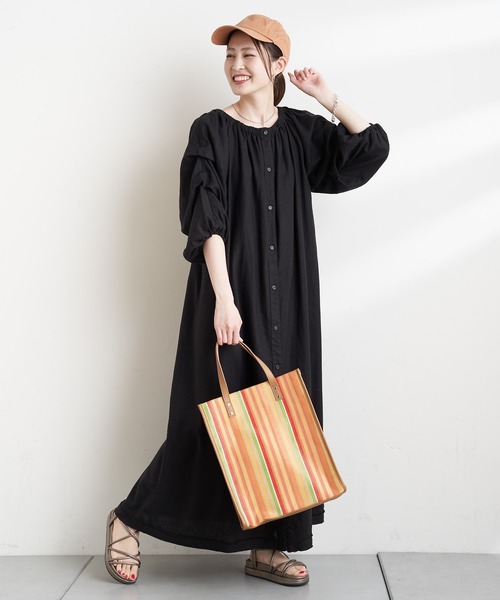 CIAOPANIC TYPY（チャオパニックティピー）の「【2WAY】タックスリーブボリュームワンピース（ワンピース・レディース・ブラック/マスタード/オフホワイト・ONE SIZE）」の11枚目の写真