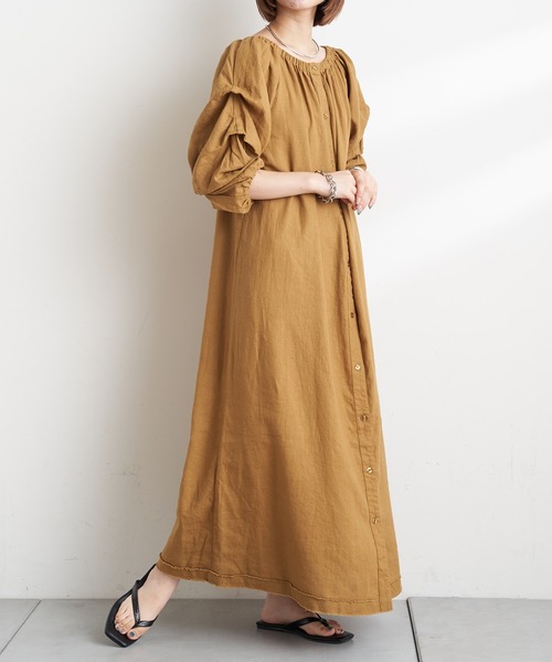 CIAOPANIC TYPY（チャオパニックティピー）の「【2WAY】タックスリーブボリュームワンピース（ワンピース・レディース・ブラック/マスタード/オフホワイト・ONE SIZE）」の15枚目の写真