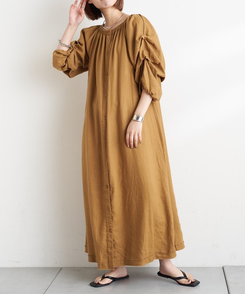 CIAOPANIC TYPY（チャオパニックティピー）の「【2WAY】タックスリーブボリュームワンピース（ワンピース・レディース・ブラック/マスタード/オフホワイト・ONE SIZE）」の16枚目の写真