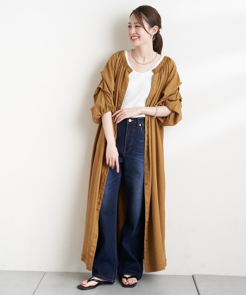 CIAOPANIC TYPY（チャオパニックティピー）の「【2WAY】タックスリーブボリュームワンピース（ワンピース・レディース・ブラック/マスタード/オフホワイト・ONE SIZE）」の21枚目の写真