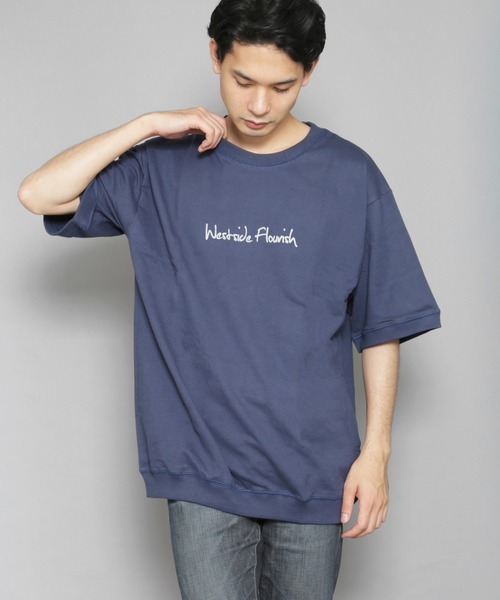 Bling Leads(ブリングリーズ)の「bling leads/ミニ裏毛PIB仕様半袖クルー(Tシャツ/カットソー・メンズ・オレンジ系その他/ホワイト/ネイビー/ベージュ/カーキ/ブラック・MEDIUM/LARGE)」の6枚目の写真