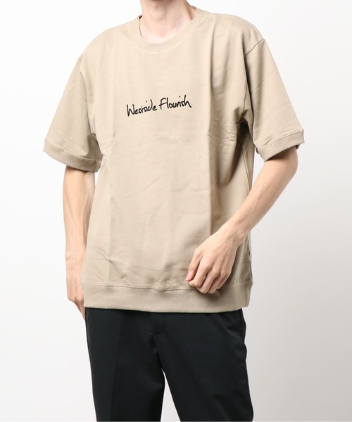 Bling Leads(ブリングリーズ)の「bling leads/ミニ裏毛PIB仕様半袖クルー(Tシャツ/カットソー・メンズ・オレンジ系その他/ホワイト/ネイビー/ベージュ/カーキ/ブラック・MEDIUM/LARGE)」の12枚目の写真