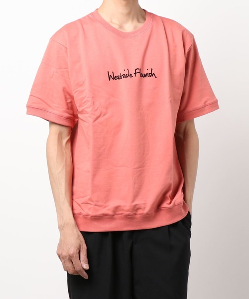 Bling Leads(ブリングリーズ)の「bling leads/ミニ裏毛PIB仕様半袖クルー(Tシャツ/カットソー・メンズ・オレンジ系その他/ホワイト/ネイビー/ベージュ/カーキ/ブラック・MEDIUM/LARGE)」の7枚目の写真