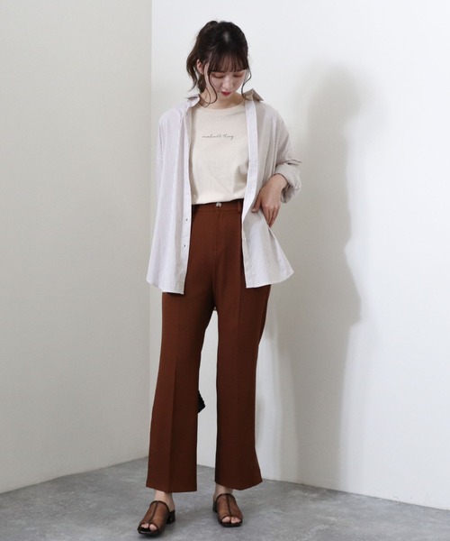 archives（アルシーヴ）の「ストライプシャツ（シャツ/ブラウス・レディース・ブルー/レッド/ベージュ/ブラック/グリーン・MEDIUM）」の15枚目の写真