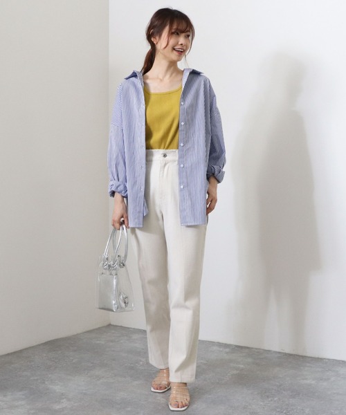 archives（アルシーヴ）の「ストライプシャツ（シャツ/ブラウス・レディース・ブルー/レッド/ベージュ/ブラック/グリーン・MEDIUM）」の19枚目の写真