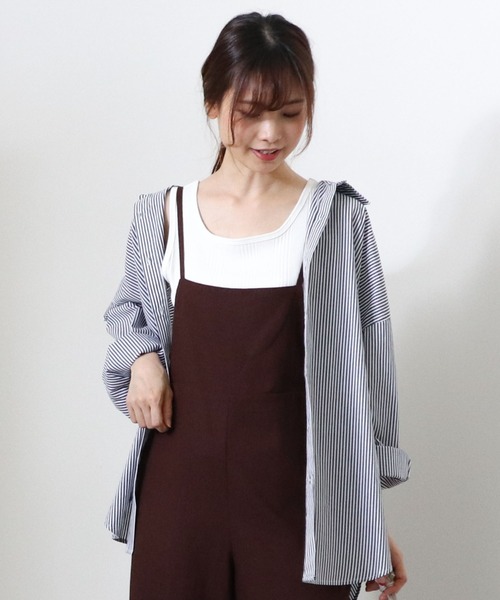 archives（アルシーヴ）の「ストライプシャツ（シャツ/ブラウス・レディース・ブルー/レッド/ベージュ/ブラック/グリーン・MEDIUM）」の16枚目の写真