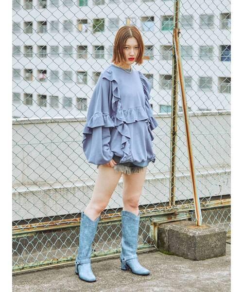 STELLA McCARTNEY ラッフルフリル プルオーバー スウェット STELLA McCARTNEY ラッフルフリル プルオーバー スウェット