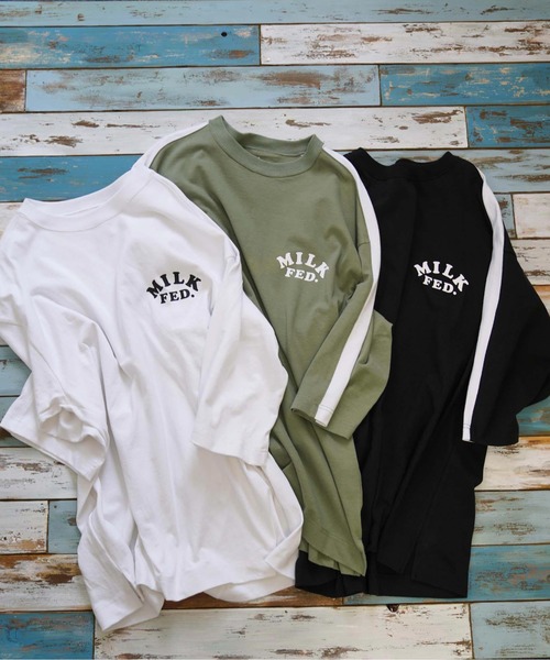MILKFED.(ミルクフェド)の「SHOULDER LINE TOP(Tシャツ/カットソー・レディース・ホワイト/ブラック/ライトグリーン・ONE SIZE)」の8枚目の写真