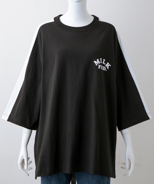 MILKFED.(ミルクフェド)の「SHOULDER LINE TOP(Tシャツ/カットソー・レディース・ホワイト/ブラック/ライトグリーン・ONE SIZE)」の9枚目の写真