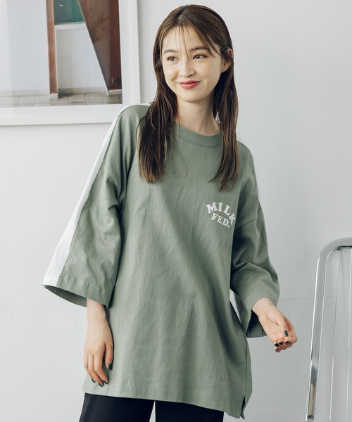 MILKFED.(ミルクフェド)の「SHOULDER LINE TOP(Tシャツ/カットソー・レディース・ホワイト/ブラック/ライトグリーン・ONE SIZE)」の17枚目の写真