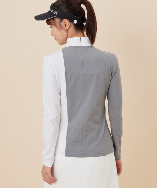 JUN&ROPE'(ジュンアンドロペ)の「【UV】【吸水速乾】バイカラー切替長袖プルオーバー(Tシャツ/カットソー・レディース・ブラック/グレー/ピンク・S/M/L)」の5枚目の写真