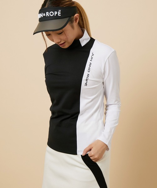 JUN&ROPE'(ジュンアンドロペ)の「【UV】【吸水速乾】バイカラー切替長袖プルオーバー(Tシャツ/カットソー・レディース・ブラック/グレー/ピンク・S/M/L)」の16枚目の写真