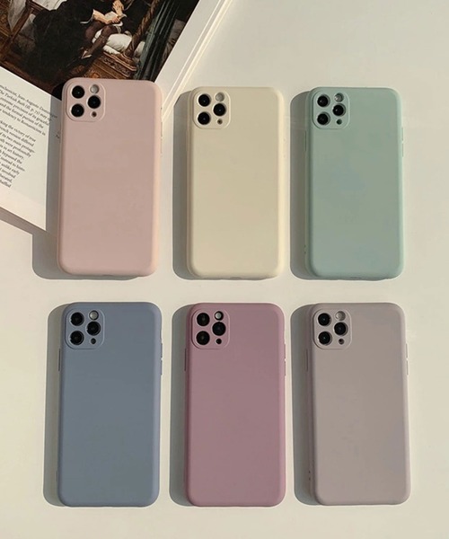 Port（ポート）の「マットパステルカラー iPhoneケース ( 7 / 8 / SE2 / X,XS / 11 / 11pro / 12 / 12mini / 13 / 13pro / 14 / 14pro ) #（スマホケース/カバー・レディース・アイボリー/ピンク/ライトグリーン/ライトグレー/ブルー/パープル・B/C/D/E/F/A/H/G/I/J/K/L）」の6枚目の写真