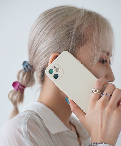 Port（ポート）の「マットパステルカラー iPhoneケース ( 7 / 8 / SE2 / X,XS / 11 / 11pro / 12 / 12mini / 13 / 13pro / 14 / 14pro ) #（スマホケース/カバー・レディース・アイボリー/ピンク/ライトグリーン/ライトグレー/ブルー/パープル・B/C/D/E/F/A/H/G/I/J/K/L）」の2枚目の写真