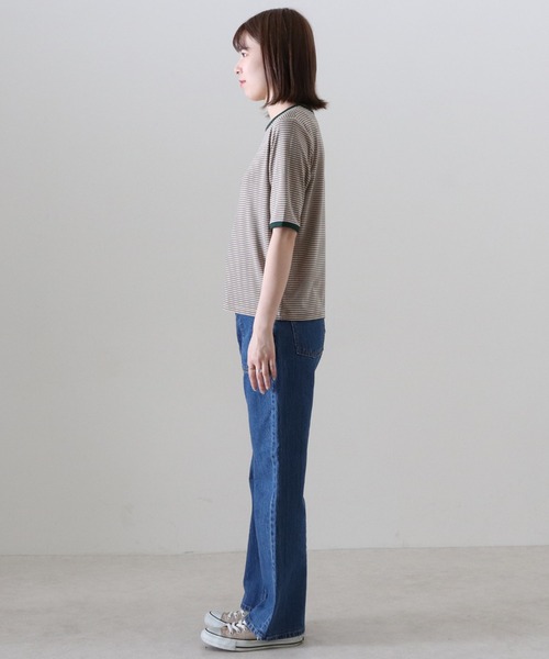 Cheek（チーク）の「ボーダーリンガーＴｅｅ（Tシャツ/カットソー・レディース・ピンク/グリーン/ホワイト×ブラック/ブラック×ホワイト・FREE）」の19枚目の写真