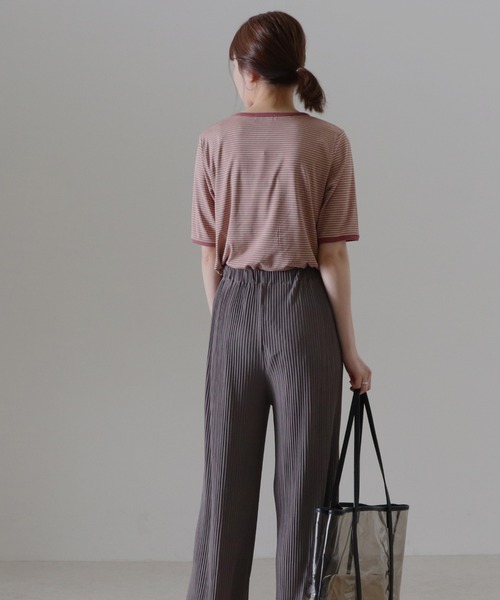 Cheek（チーク）の「ボーダーリンガーＴｅｅ（Tシャツ/カットソー・レディース・ピンク/グリーン/ホワイト×ブラック/ブラック×ホワイト・FREE）」の7枚目の写真
