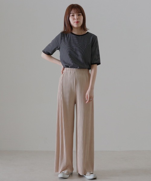 Cheek（チーク）の「ボーダーリンガーＴｅｅ（Tシャツ/カットソー・レディース・ピンク/グリーン/ホワイト×ブラック/ブラック×ホワイト・FREE）」の18枚目の写真