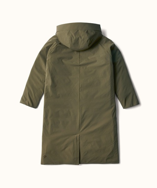 DESCENTE（デサント）の「【RE:DESCENTE BIRTH】エアフレークロングコート /   AIRFLAKE COAT（ステンカラーコート・メンズ・ブロンズ/チャコール・MEDIUM/LARGE）」の9枚目の写真