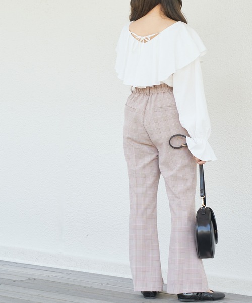 OLIVE des OLIVE（オリーブデオリーブ）の「ケープカラーバックリボンブラウス（シャツ/ブラウス・レディース・ブラック/ベージュ/オフホワイト・FREE）」の11枚目の写真