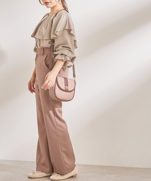 OLIVE des OLIVE（オリーブデオリーブ）の「ケープカラーバックリボンブラウス（シャツ/ブラウス・レディース・ブラック/ベージュ/オフホワイト・FREE）」の20枚目の写真