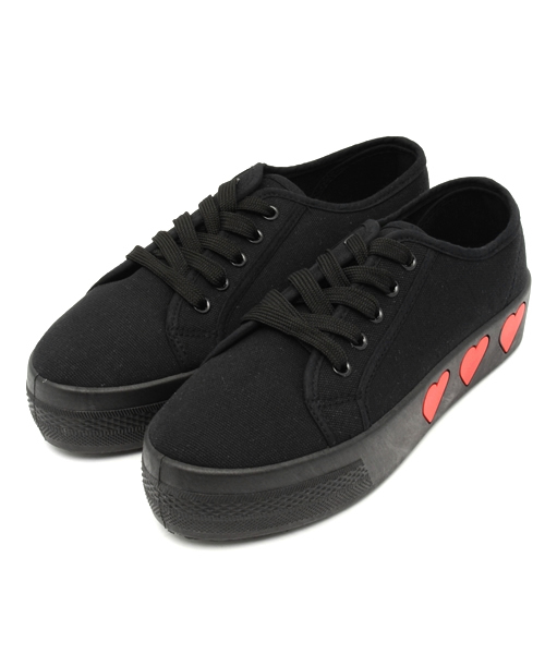 WEGO(ウィゴー)の「WEGO/ハートスニーカー(スニーカー・レディース・ホワイト/ブラック/グリーン/ピンク/イエロー/パープル/ホワイト系その他・MEDIUM/LARGE)」の9枚目の写真