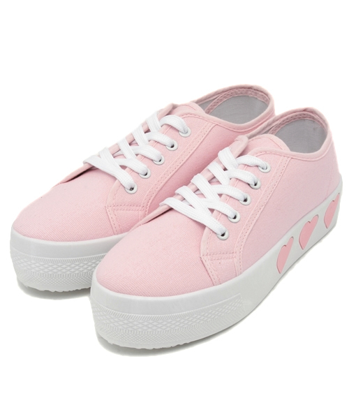 WEGO(ウィゴー)の「WEGO/ハートスニーカー(スニーカー・レディース・ホワイト/ブラック/グリーン/ピンク/イエロー/パープル/ホワイト系その他・MEDIUM/LARGE)」の11枚目の写真