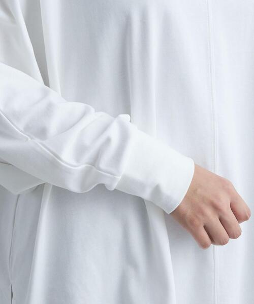 green label relaxing（グリーンレーベルリラクシング）の「ニュアンス ビッグ プルオーバー カットソー Tシャツ（Tシャツ/カットソー・レディース・ブラック/ダークブラウン/オフホワイト/モカ・FREE）」の9枚目の写真