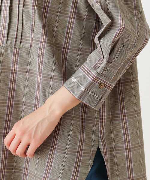 SHOO・LA・RUE(シューラルー)の「◆ピンタックバックリボンシャツ(シャツ/ブラウス・レディース・ライトベージュ/ブラウン系2/ダークグリーン/ブラウン系・03/04/02)」の8枚目の写真