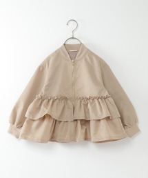 ikka（イッカ）の「【キッズ】サテンツイルフリルブルゾン（100~110cm）（ブルゾン・キッズ）」