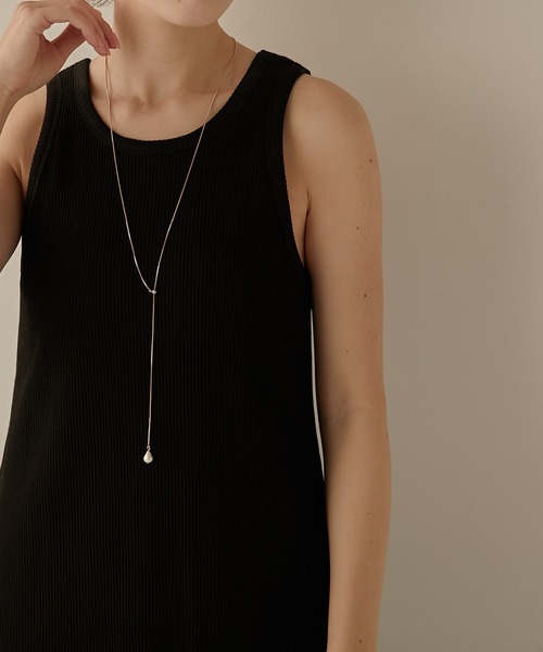 PAPILLONNER(パピヨネ)の「ステンレスドロップネックレス(ネックレス・レディース・ゴールド系その他/シルバー系その他/クリア/シルバー/ゴールド・FREE)」の4枚目の写真