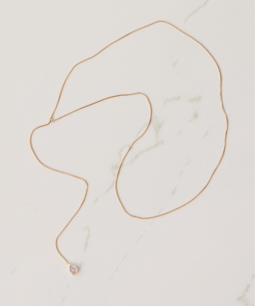 PAPILLONNER(パピヨネ)の「ステンレスドロップネックレス(ネックレス・レディース・ゴールド系その他/シルバー系その他/クリア/シルバー/ゴールド・FREE)」の5枚目の写真