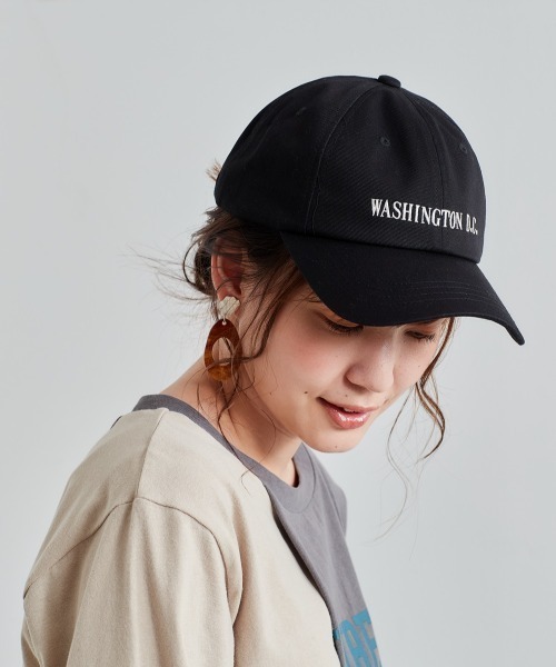 cepo（セポ）の「カレッジロゴベースボールＣＡＰ（キャップ・レディース・ブラック/ベージュ/グリーン・FREE）」の2枚目の写真